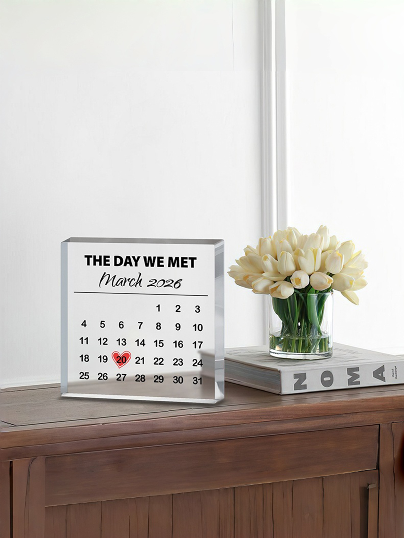 Custom Acrylic Anniversary Date Plaque